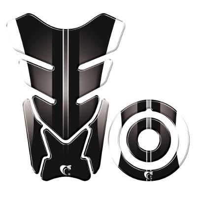 Adesivo Protetor Tanque E Bocal Moto Yamaha Preto E Branco