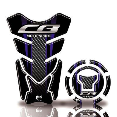 Kit Protetor Tanque Adesivo Moto Honda Acima 2018 Cb 650R 1000R Azul