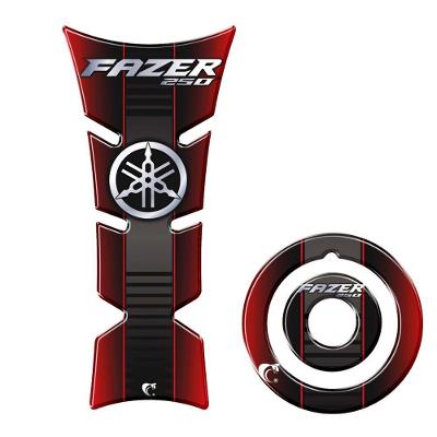 Adesivo Protetor Tanque E Bocal Moto Yamaha Fazer 250 Vermelho