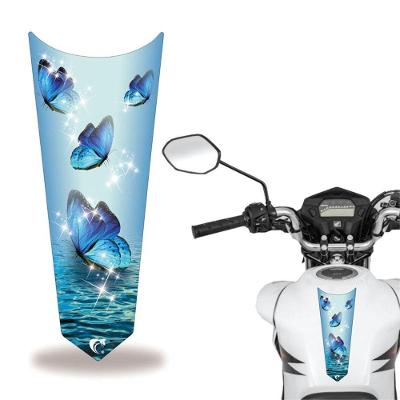 Adesivo Faixa Gravata Tanque Moto Cg 160 125 Titan Fan Borboleta Azul