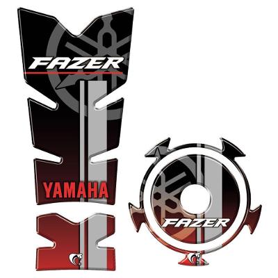 Kit Protetor Tanque E Bocal Adesivo Moto Yamaha Fz15 Ano 2022/2023 Vermelho