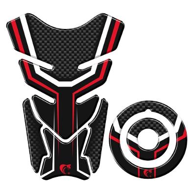 Adesivo Protetor Tanque E Bocal Moto Yamaha Carbono Vermelho
