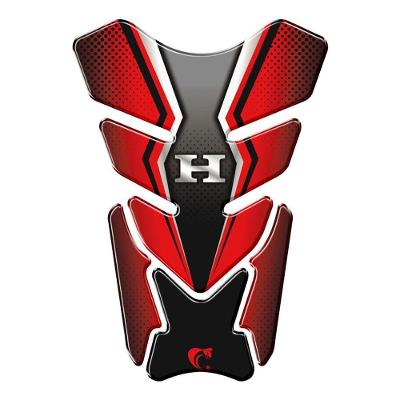 Adesivo Resinado Protetor De Tanque Moto Qualquer Moto Honda Vermelho Vermelho E Preto
