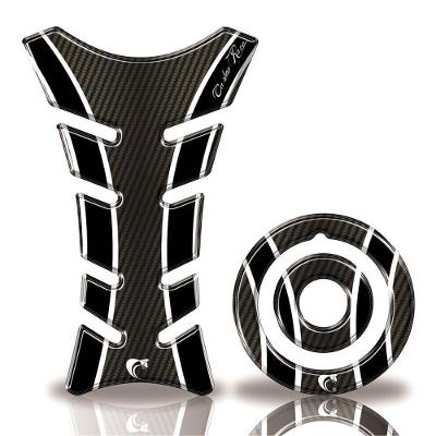 Adesivo Protetor Tanque E Bocal Moto Yamaha Carbono Preto