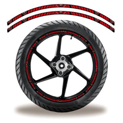 Friso De Roda Adesivo Refletivo Borboleta Vermelha Vermelho