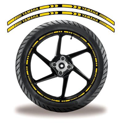 Friso De Roda Adesivo Refletivo Yamaha Amarelo E Preto