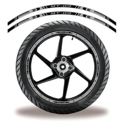 Friso De Roda Adesivo Refletivo Yamaha Mt03 Preto E Cinza