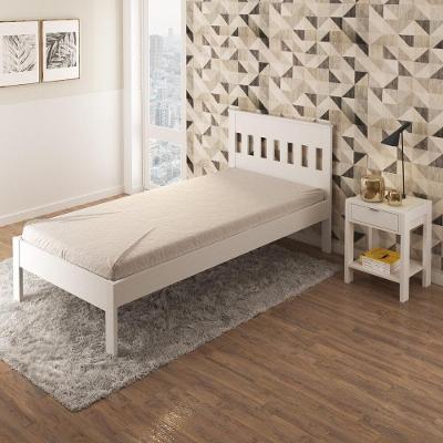 Cama De Solteiro Para Colchão 88 X 188 Cm Multimóveis Cr35010 Branca