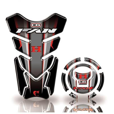 Adesivo Protetor Tanque E Bocal Honda Cg Fan + 2018 Preto Vermelho
