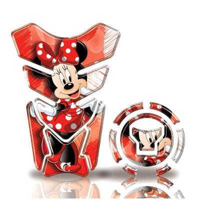 Kit Protetor Tanque Adesivo Moto Honda Acima 2018 Minnie Vermelho Vermelho