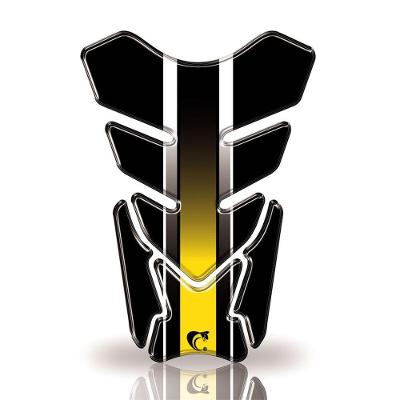 Protetor De Tanque Adesivo Listra, Moto Honda, Yamaha E Suzuki Amarelo E Preto