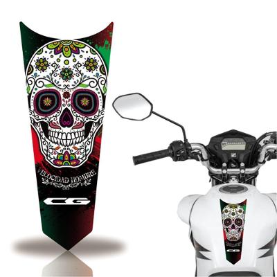 Adesivo Faixa Gravata Tanque Moto Cg 160 150 Titan Fan Caveira Mexicana