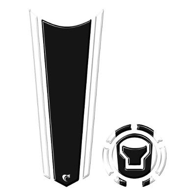 Adesivo Faixa Gravata Tanque E Bocal Moto Resinado Variados Preto