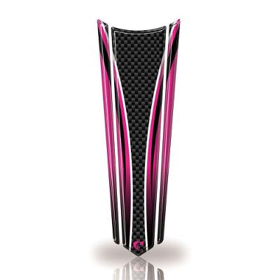 Adesivo Gravata Tanque Moto Resinado Cg Yamaha Carbono Rosa