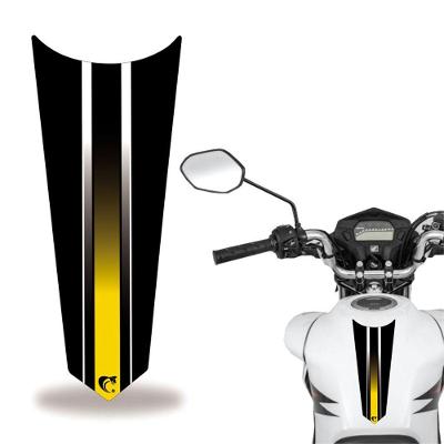 Adesivo Faixa Gravata Tanque Moto Listra Amarelo