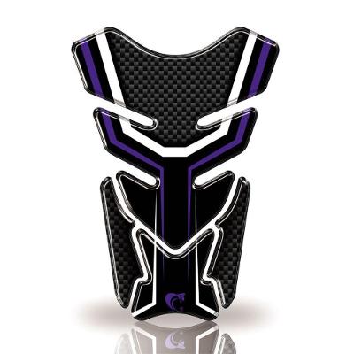 Protetor De Tanque Adesivo Carbono Moto Honda, Yamaha E Suzuki Azul E Preto