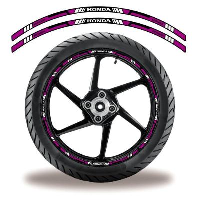 Adesivo Refletivo Friso Roda Moto Honda Rosa, Lilás Lilás 1