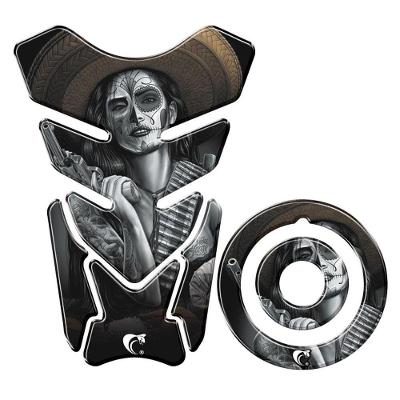 Adesivo Protetor Tanque E Bocal Moto Yamaha Caveira Mexicana Caveira Mexicana