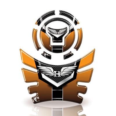 Kit Protetor Tanque E Bocal Moto Honda Acima 2018 Bros Dourado
