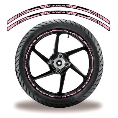 Adesivo Refletivo Friso Roda Moto Honda Rosa, Lilás Rosa 4