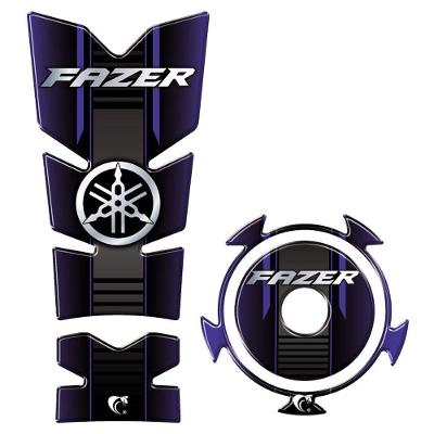 Kit Protetor Tanque E Bocal Adesivo Moto Yamaha Fz15 Ano 2022/2023 Azul