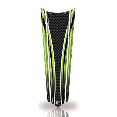 Adesivo Gravata Tanque Moto Resinado Cg Yamaha Carbono Verde