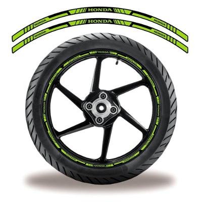 Adesivo Refletivo Friso Roda Moto Honda Verde Verde 3