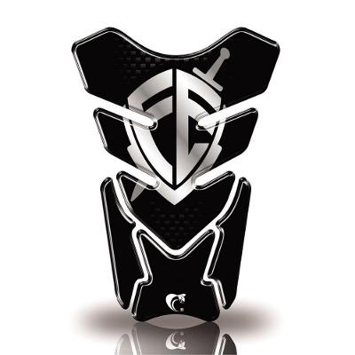 Protetor De Tanque Adesivo Moto Honda Yamaha Suzuki Escudo Fé Preto Preto