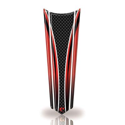 Adesivo Gravata Tanque Moto Resinado Cg Yamaha Carbono Vermelho