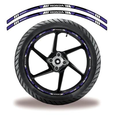 Adesivo Refletivo Friso Roda Moto Honda Azul Azul 2
