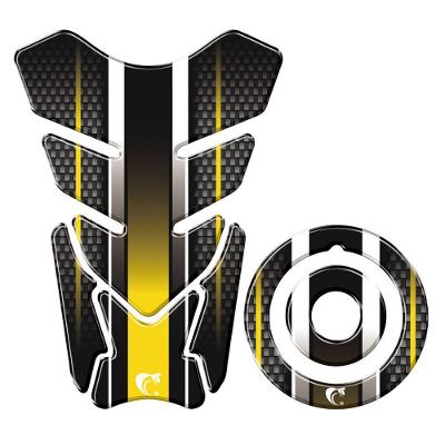 Adesivo Protetor Tanque E Bocal Moto Yamaha Listra Amarelo