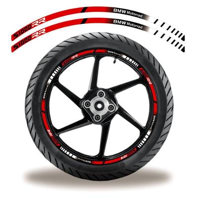 Friso De Roda Adesivo Refletivo Bmw S1000R Vermelho Preto E Branco Vermelho