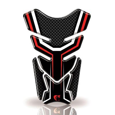 Protetor De Tanque Adesivo Carbono Moto Honda, Yamaha E Suzuki Vermelho E Preto