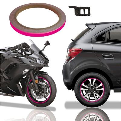 Friso De Roda Adesivo Diversas Cores. Pink Nao Refletivo