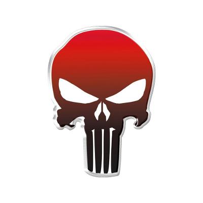 Adesivo Decorativo Para Veiculo, Moto, Capacete, Em Relevo Facil Aplicação Justiceiro Vermelho