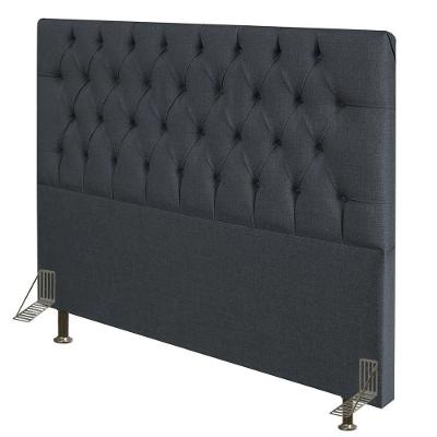 Cabeceira Cama Box Casal Queen 160cm Diamante Linho Chumbo