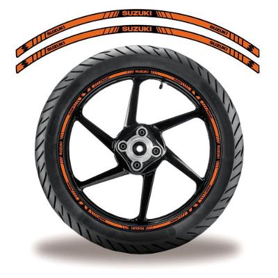 Adesivo Friso Roda Refletivo Moto Suzuki Laranja Laranja1
