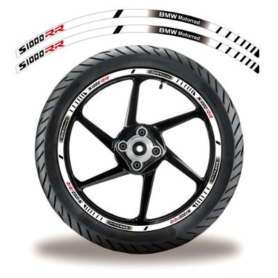 Friso De Roda Adesivo Refletivo Bmw S1000R Branco Preto Branco