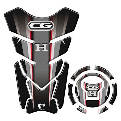 Adesivo Protetor Tanque E Bocal Honda Cg + 2018 Preto E Cinza