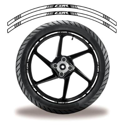 Friso De Roda Adesivo Refletivo Cbr Branco E Preto Branco