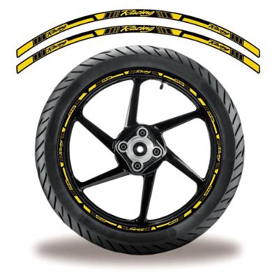 Friso De Roda Adesivo Refletivo Racing Amarelo Amarelo