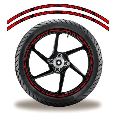 Friso De Roda Adesivo Refletivo Honda Hrc Vermelho Vermelho