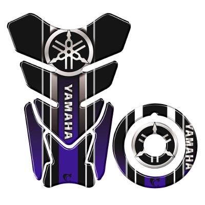 Adesivo Protetor Tanque E Bocal Yamaha Diapasão Azul