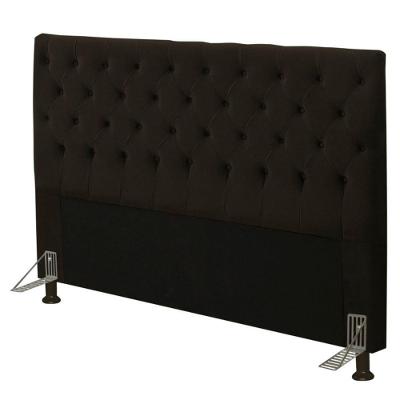 Cabeceira Cama Box Casal King 195cm Cristal Suede Chocolate