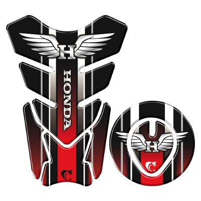 Protetor Tanque E Bocal Adesivo Moto Honda Asa Até 2017 Vermelho Vermelho
