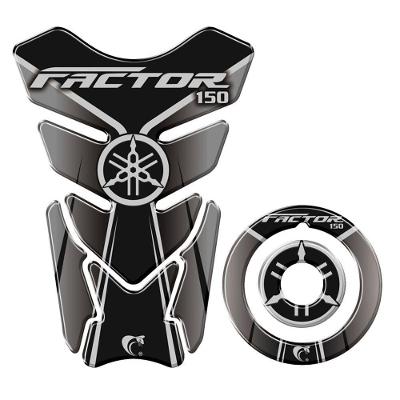 Adesivo Protetor Tanque E Bocal Moto Yamaha Factor 150 Cinza Escuro