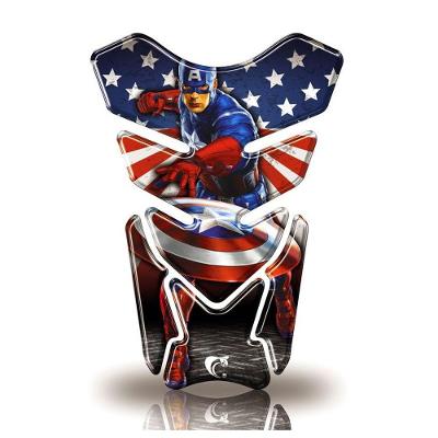 Protetor De Tanque Adesivo Moto Capitão América Azul