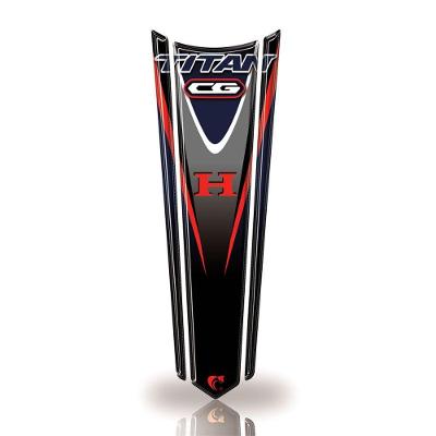 Adesivo Gravata Tanque Moto Resinado Titan Cg Azul