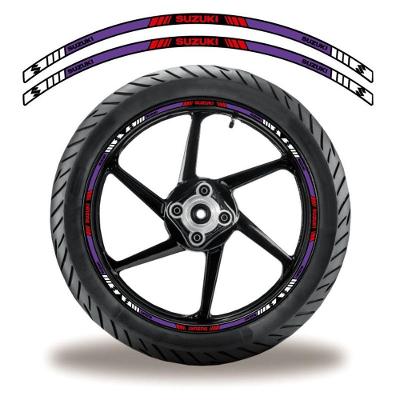 Adesivo Friso Roda Moto Suzuki Vermelho Branco Azul E Vermelho