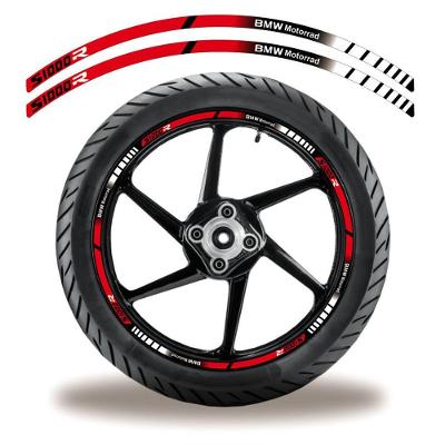 Friso De Roda Adesivo Refletivo Bmw S1000R Vermelho E Preto Vermelho
